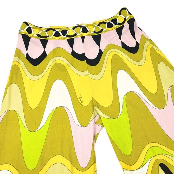 EMILIO PUCCI Vintage Logo Multicolor Shirt Pants Set #38 Button Zip [106008] - Picture 11 of 16